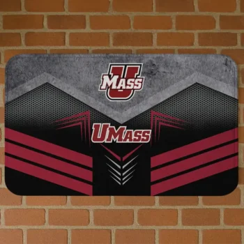 UMass Minutemen Chevron Points Red Black Doormat