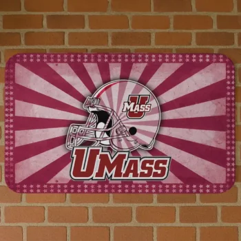 UMass Minutemen Helmet Centerpiece Red Doormat