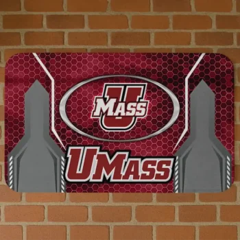 UMass Minutemen Hexagon Oval Red Doormat