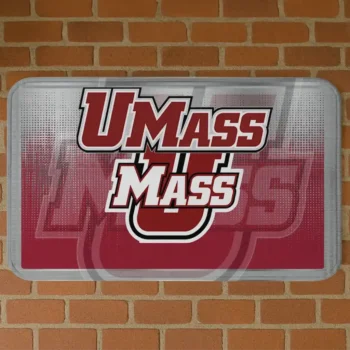 UMass Minutemen Pixel Blur Red Doormat