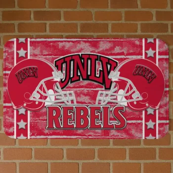 UNLV Rebels Helmet Illustration Red Doormat