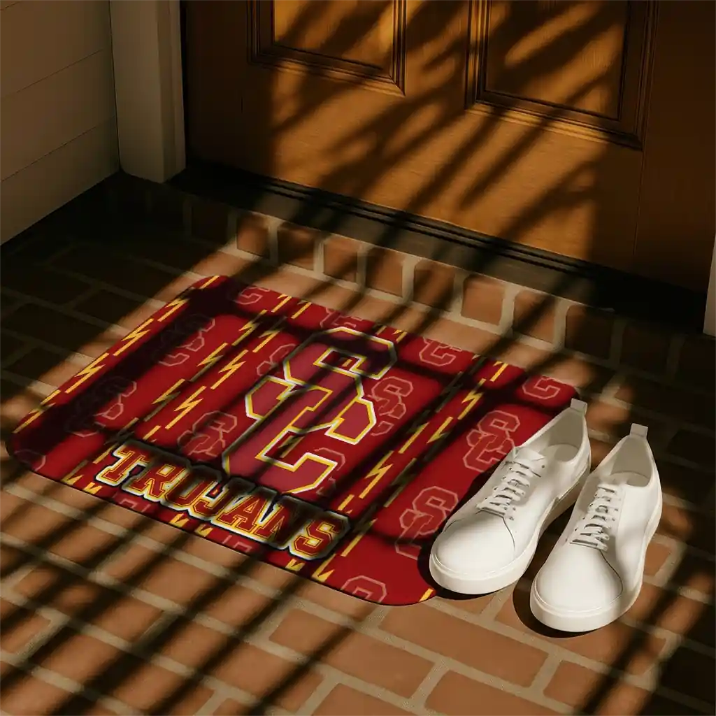 usc-trojans-bolt-row-red-doormat-trendy.webp
