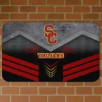 USC Trojans Chevron Points Red Black Doormat
