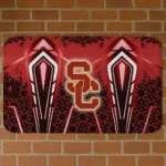 USC Trojans Graphic Stripes Red Doormat
