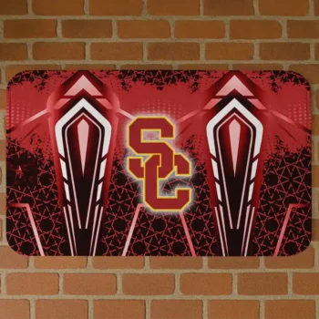 USC Trojans Graphic Stripes Red Doormat