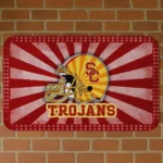 USC Trojans Helmet Centerpiece Red Doormat