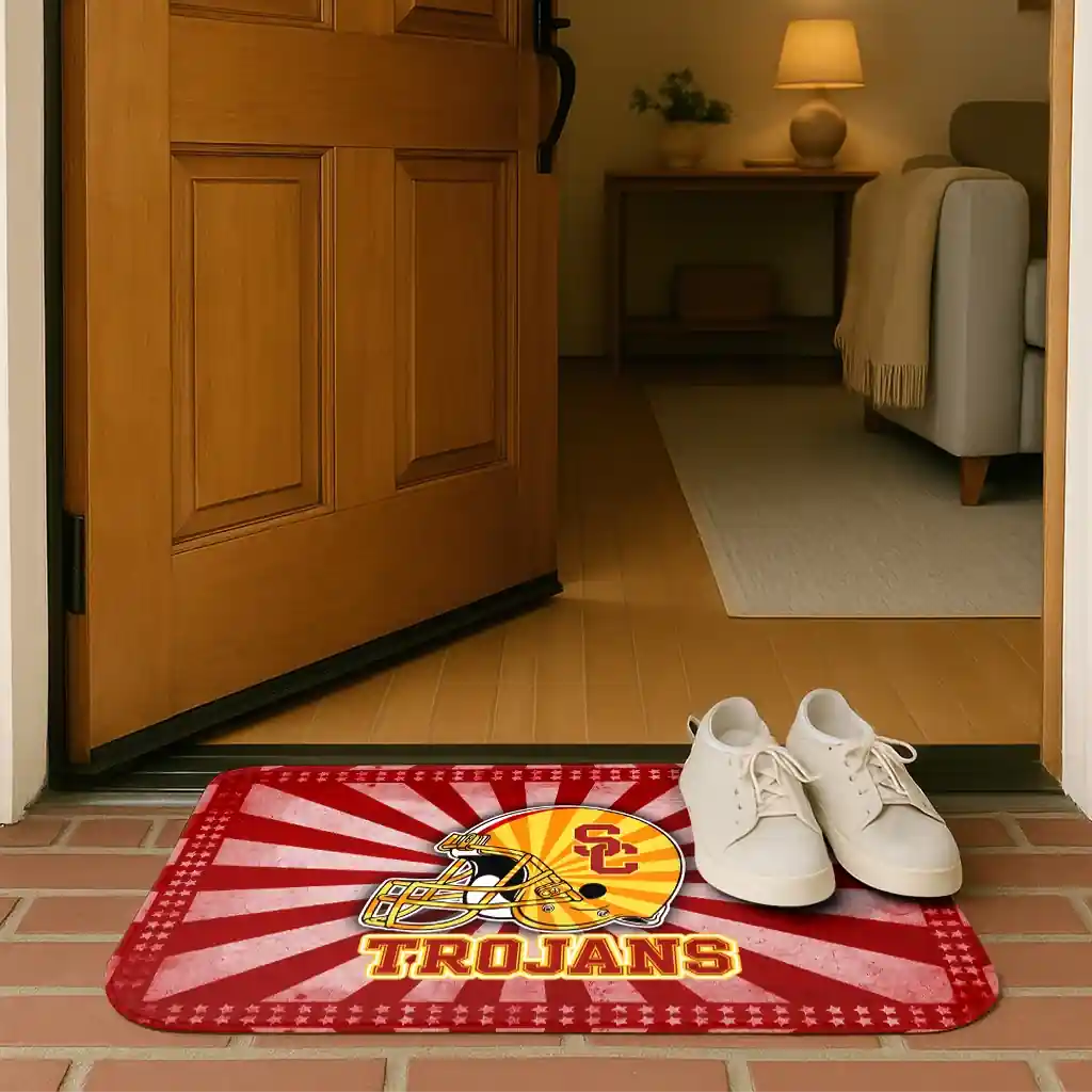 usc-trojans-helmet-centerpiece-red-doormat-fashion-forward.webp