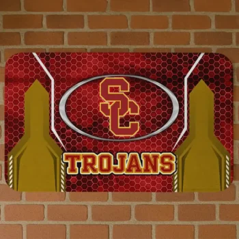 USC Trojans Hexagon Oval Red Doormat