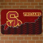 USC Trojans Tribal Detailing Red Black Doormat