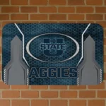 Utah State Aggies Hexagon Oval Navy Doormat