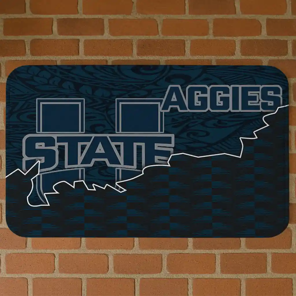 utah-state-aggies-tribal-detailing-navy-black-doormat-best-selling.webp utah state aggies tribal detailing navy black doormat best selling