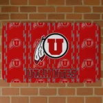 Utah Utes Bolt Row Red Doormat