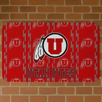 Utah Utes Bolt Row Red Doormat