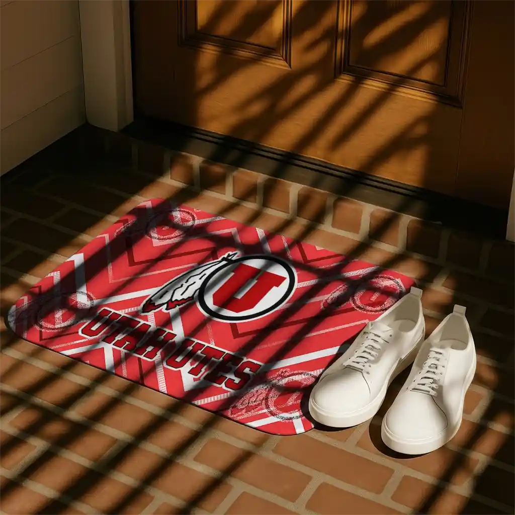 utah-utes-chevron-geometrics-red-doormat-trendy.webp