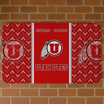 Utah Utes Chevron Stack Red Doormat