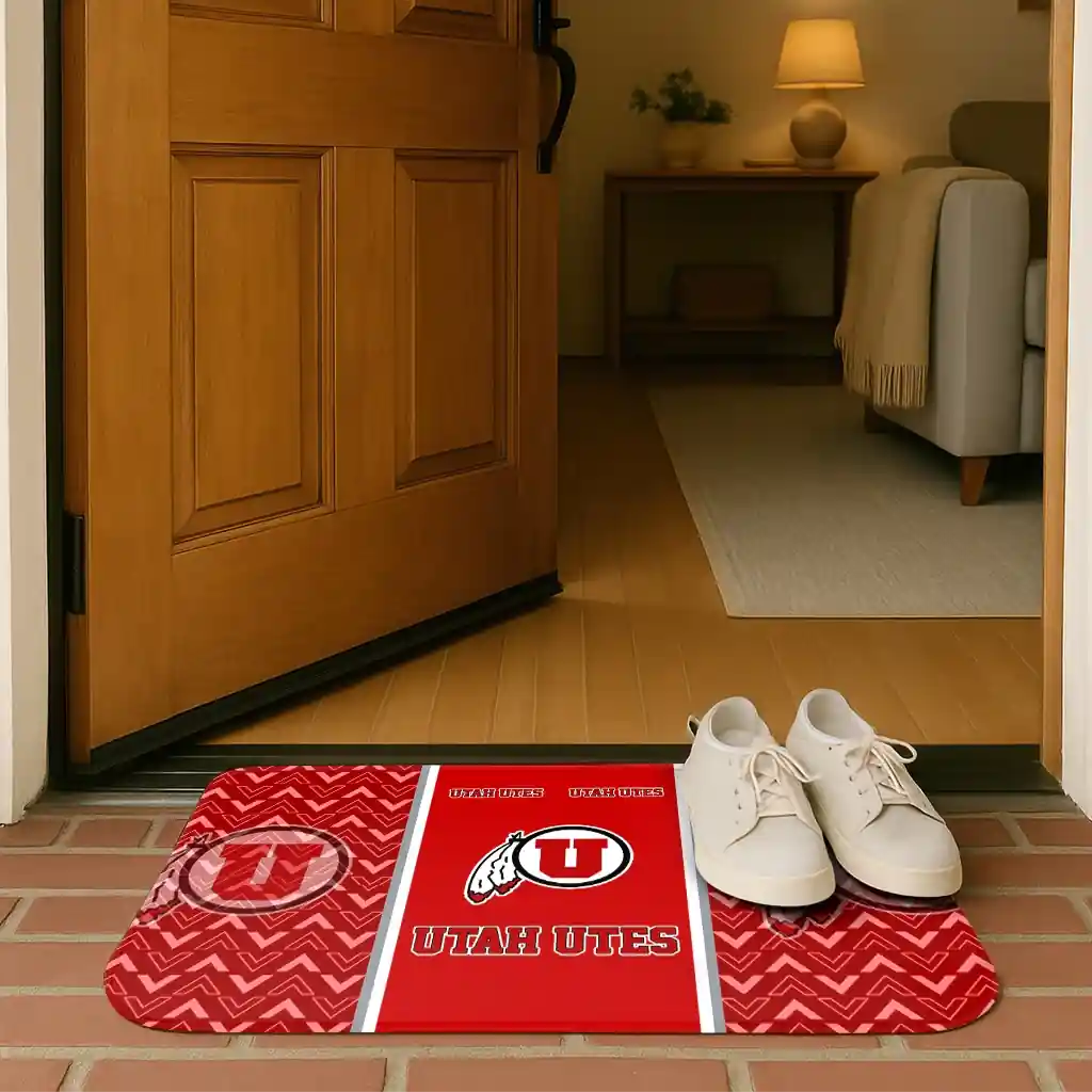 utah-utes-chevron-stack-red-doormat-fashion-forward.webp