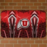 Utah Utes Graphic Stripes Red Doormat