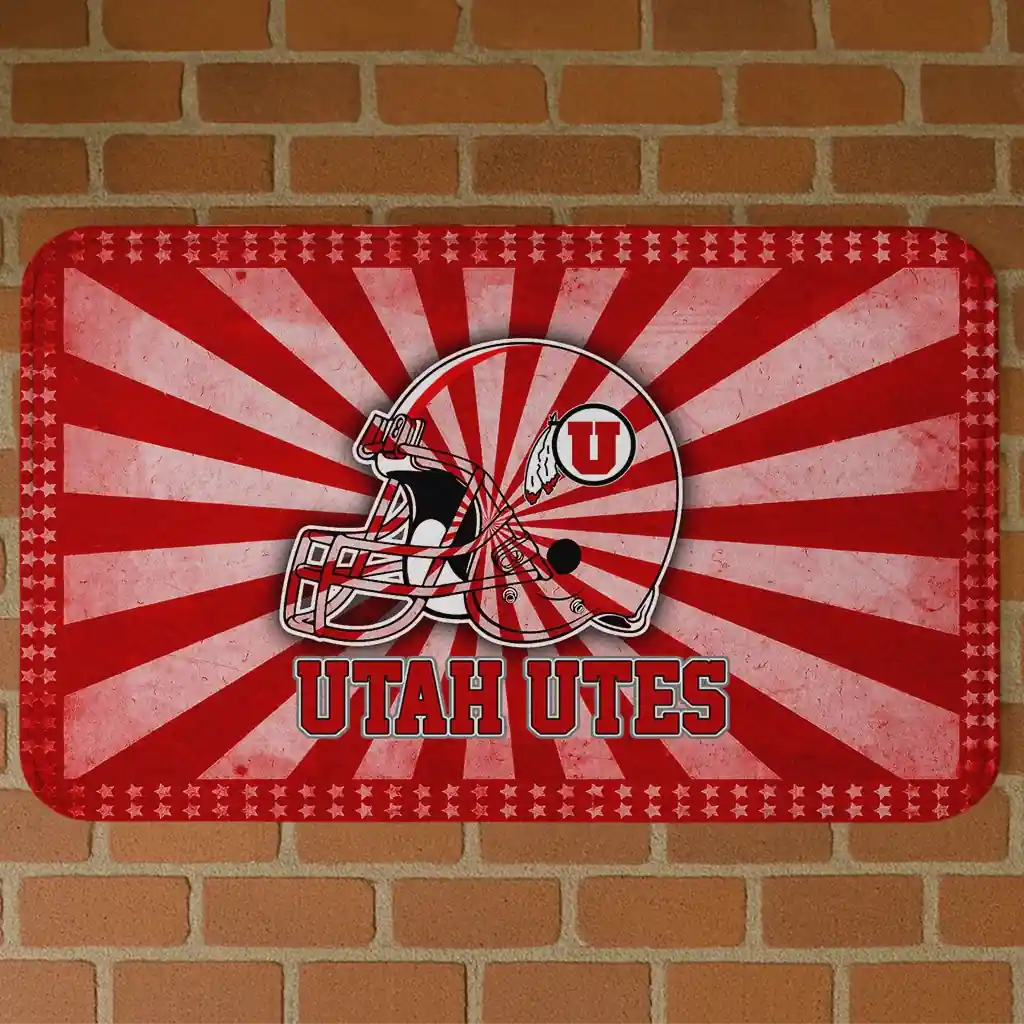 utah-utes-helmet-centerpiece-red-doormat-best-selling.webp utah utes helmet centerpiece red doormat best selling