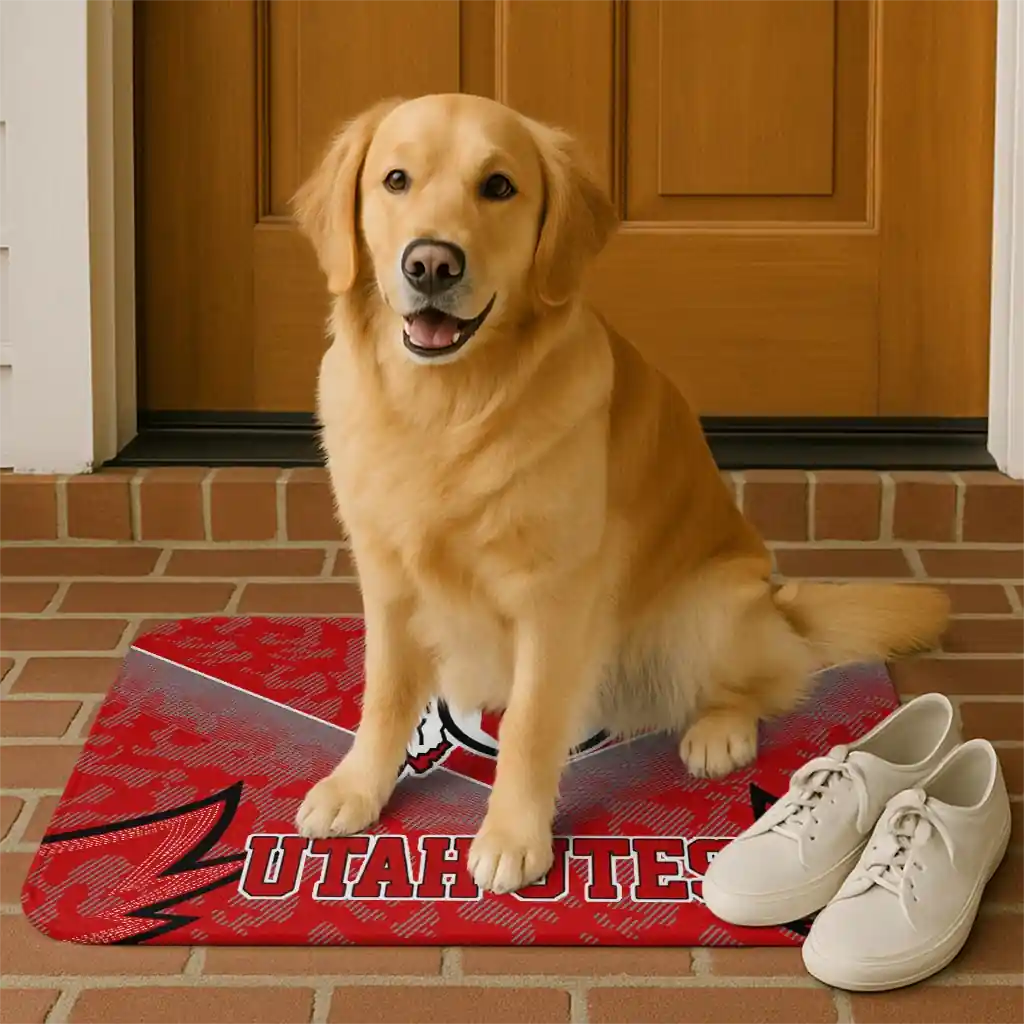 utah-utes-layered-lines-red-doormat-high-quality.webp