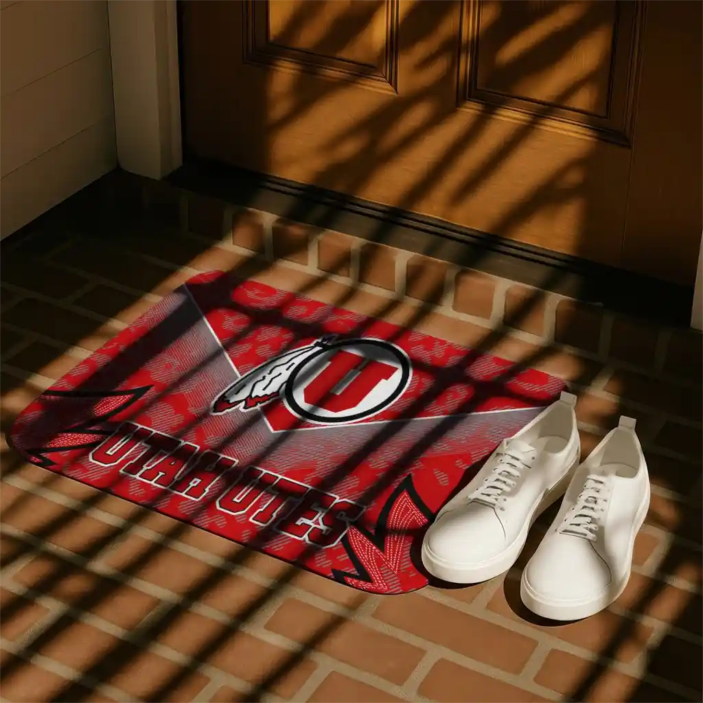 utah-utes-layered-lines-red-doormat-trendy.webp