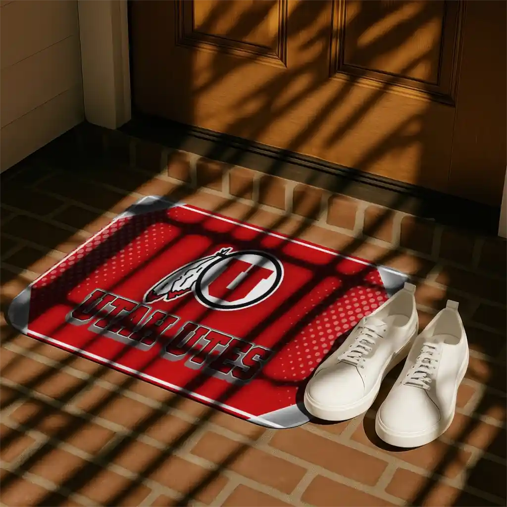 utah-utes-silver-halftone-red-doormat-trendy.webp