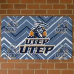 UTEP Miners Chevron Geometrics Blue Doormat
