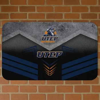 UTEP Miners Chevron Points Blue Black Doormat