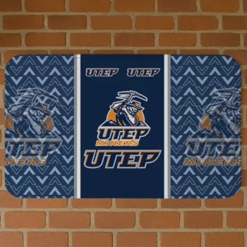 UTEP Miners Chevron Stack Blue Doormat