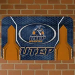 UTEP Miners Hexagon Oval Blue Doormat