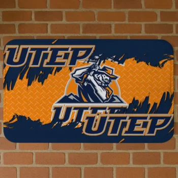 UTEP Miners Plate Rip Blue Doormat
