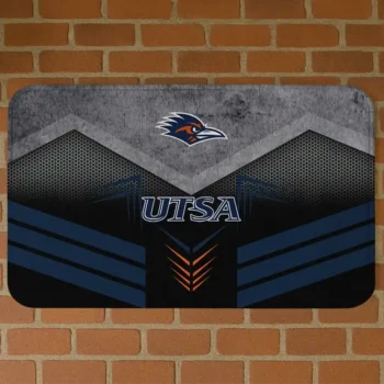 UTSA Roadrunners Chevron Points Orange Black Doormat
