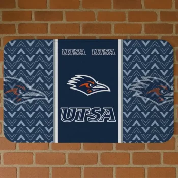 UTSA Roadrunners Chevron Stack Orange Doormat