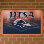 UTSA Roadrunners Pixel Blur Orange Doormat