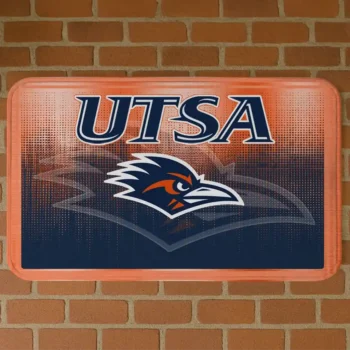 UTSA Roadrunners Pixel Blur Orange Doormat