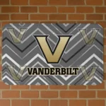 Vanderbilt Commodores Chevron Geometrics Black Doormat