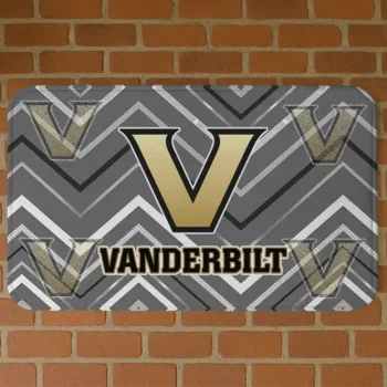 Vanderbilt Commodores Chevron Geometrics Black Doormat