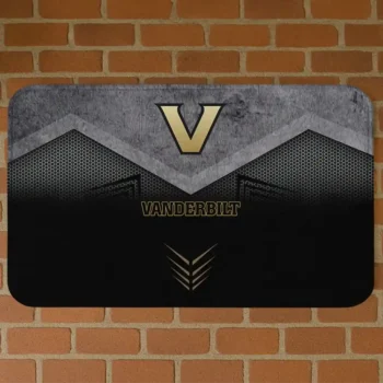 Vanderbilt Commodores Chevron Points Black Doormat