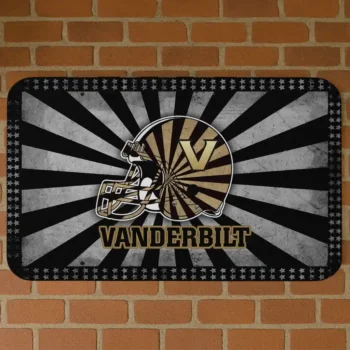 Vanderbilt Commodores Helmet Centerpiece Black Doormat
