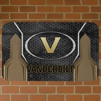 Vanderbilt Commodores Hexagon Oval Black Doormat
