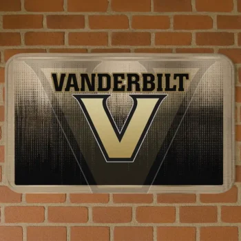 Vanderbilt Commodores Pixel Blur Black Doormat