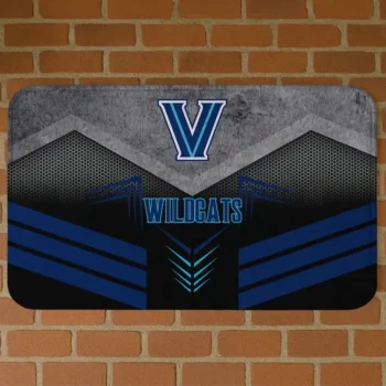 Villanova Wildcats Chevron Points Navy Black Doormat