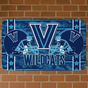 Villanova Wildcats Helmet Illustration Navy Doormat