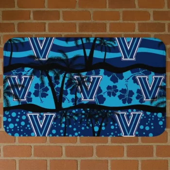 Villanova Wildcats Palm Silhouette Navy Black Doormat