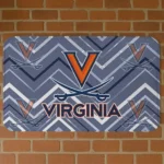 Virginia Cavaliers Chevron Geometrics Blue Doormat