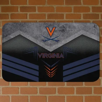 Virginia Cavaliers Chevron Points Blue Black Doormat