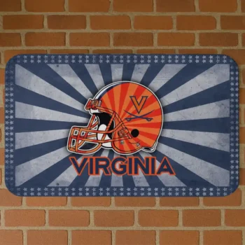 Virginia Cavaliers Helmet Centerpiece Blue Doormat