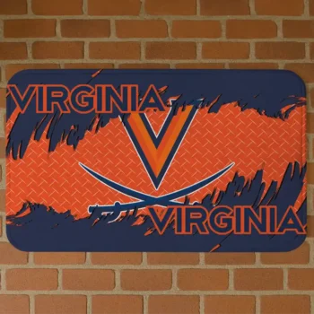 Virginia Cavaliers Plate Rip Blue Doormat