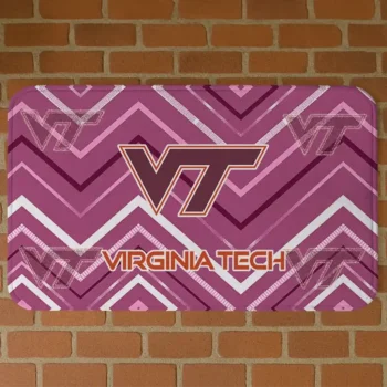 Virginia Tech Hokies Chevron Geometrics Maroon Doormat