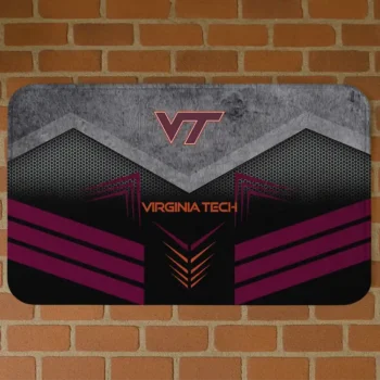 Virginia Tech Hokies Chevron Points Maroon Black Doormat