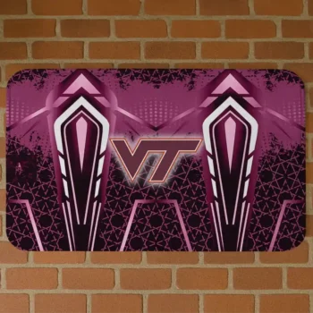 Virginia Tech Hokies Graphic Stripes Maroon Doormat